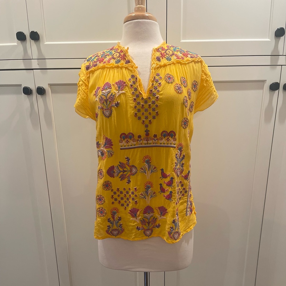 Johnny Was Lafaret Embroidered Blouse size Small - Picture 2 of 5